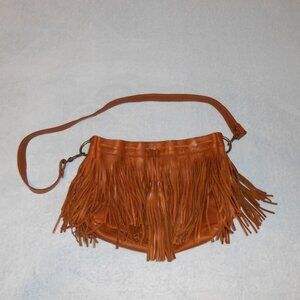 McFadin fringed leather shoulder / crossbody bag